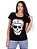 Camiseta Feminina Caveira Pirata Preta - Imagem 1