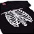 Camiseta Feminina Caveira Esqueleto Preta - Imagem 2