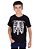 Camiseta Juvenil Caveira Esqueleto Preta - Imagem 1