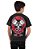 Camiseta Juvenil Caveira Piston Skull Preta Jaguar - Imagem 1