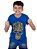 Camiseta Juvenil Brasil Fut Caveira Azul - Imagem 1
