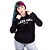Moletom Feminino Canguru Hard Rock Relevo - Preto - Imagem 1