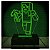 Luminaria led 3d minecraft 16 cores com controle remoto - Imagem 1