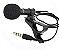 Microfone lavalier com clip tie, suporte vocal, celular microfone de lapela, 3,5mm - 3metros - Imagem 1