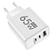 Fonte carga rapida usb 3.0 e tipo-c 65w - tomada 2 pinos chatos - branco - Imagem 4