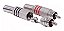 Plug rca conector macho metalico com mola - Imagem 2