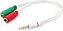 Cabo adaptador P3 Macho para P2 Fêmea Branco para fone microfone headset - Imagem 4