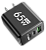 Fonte carga rapida usb 3.0 e tipo-c 65w - tomada 2 pinos chatos - preto - Imagem 2
