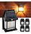 Lampada de parede noturna solar de tungstenio com sensor de movimento inteligente, 3 modo de iluminacao dk888 black - Imagem 1