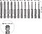 kit 12 Chaves De Fenda Torx T5 a T40 Com Haste Hexagonal - Imagem 2