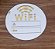 Placa WIFI para escrever senha auto colante redonda 12cm prata com dourado - Imagem 2