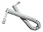 Cabo Fio Espiral Telefone Fixo 1 Unidade Com 2 Rj 9 Branco - Imagem 1