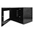 Rack Padrao 19 8UX350 Economic Porta Acrilico Preto - MaxEletron - Imagem 1