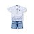 CONJ BERMUDA JEANS COM BATA XADREZ CACAU - Imagem 4