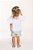 Conjunto blusa com barrado e shorts bordado - Imagem 2