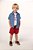 Conjunto camisa jeans com regata e bermuda sg - Imagem 1