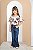 CONJ CALÇA JEANS E BATA ESTAMPADA - Imagem 1