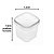 POTE QUADRADO C/ TAMPA 220ML C/10 - PLASTILÂNIA - Imagem 2