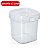 Pote com Lacre Quadrado 220ml C/50  UN - WS Plásticos - Imagem 1
