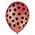 BALÃO 9 POLEGADAS - VERMELHO POA PRETO - C/ 25 UNIDADES - Imagem 2