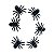 Aranha Decorativa C/ 6 unidades Halloween - Imagem 1