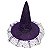 CHAPÉU DE BRUXA C/ TEIA DE ARANHA ROXO HALLOWEEN - Imagem 1