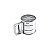 Polvilhador e Peneira de Inox - Caneca com Gatilho - Prime Chef - Imagem 1