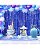 CORTINA DECORATIVA METALIZADA HOLOGRÁFICA 1X2m - AZUL - Imagem 2