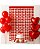 CORTINA DECORATIVA METALIZADA 1X2m - CORAÇÃO VERMELHO - Imagem 2