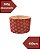 FORMA DE PAPEL DECORADA PARA PANETONE / CHOCOTONE C/100UN VERMELHO 500g - ECOPACK (NATAL) - Imagem 1