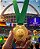 MEDALHA DOURADA COM CORDÃO VERDE - COPA DO MUNDO - Imagem 2