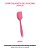 ESPÁTULA RETA DE SILICONE DUPLO - ROSA - Imagem 1
