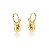 Brinco Argolas com Medalhas Banho Ouro 18k - Imagem 1