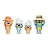 Kit De 4 Bonecos Colecionáveis 6cm Bluey - Viagem De Família - Imagem 1