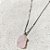 COLAR SLIM - AÇO INOXIDÁVEL - QUARTZO ROSA - Imagem 1