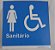 Placa Sanitário Feminino Acessível - Braille - Imagem 1