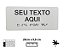 Placa de Braille 20x9,0 cm, acrílico branco, texto e braille na cor preta PBBR2009BP - Imagem 1