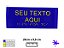 Placa de Braille 20x9 cm, acrílico azul, texto e braille na cor amarela PBAZ2009BAM - Imagem 1