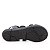 Sandália NP Linho Metal / Elástico / Verniz Premium 7142.102 - Preto / Branco - Modare - Imagem 3