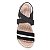 Sandália NP Linho Metal / Elástico / Verniz Premium 7142.102 - Preto / Branco - Modare - Imagem 2