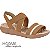 Sandália NP Linho Metal / Elástico / Verniz Premium 7142.102 - Camel / Branco Off - Modare - Imagem 1