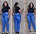 Calça Jeans Feminina Plus Size Cintura Alta Com Lycra Strech - Imagem 1