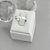 Aliança de Prata 925 - 3 mm - Metade Lisa, Metade Brilhosa com Zircônia - Imagem 4
