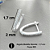 Argola Modelo Navete - Prata 925 - 1,7 cm - Imagem 2