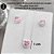 Conjunto Colar e Brinco Coração Rosa com Zircônia - Prata 925 - Imagem 2