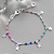 Pulseira Infantil com Bolinhas Coloridas e Estrelas de Prata 925 - Imagem 1