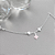 Pulseira Infantil com Pingente de 2 Corações e Flor com Resina Rosa - 14 cm - Prata 925 - Elo Português - Imagem 3