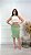 Conjunto Feminino Gabi - Ribana - Branco/Verde Menta - Imagem 3