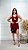 Vestido Feminino Luna Tricot Modal Canelado Cereja - Imagem 4
