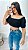 Cropped Ciganinha July Tricot Premium Preto - Imagem 3